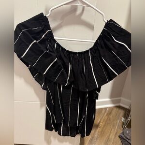 Striped Off the Shoulder Top